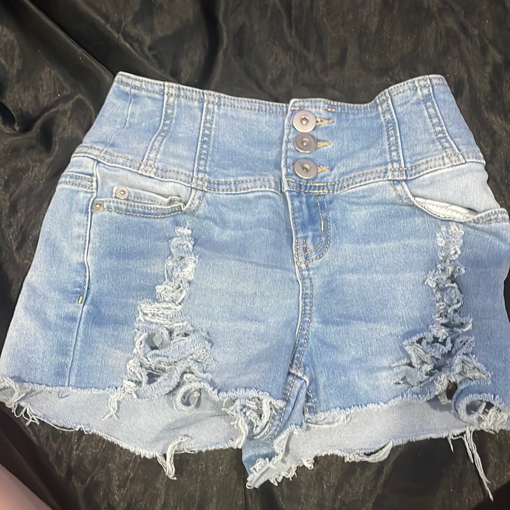 ripped jean shorts